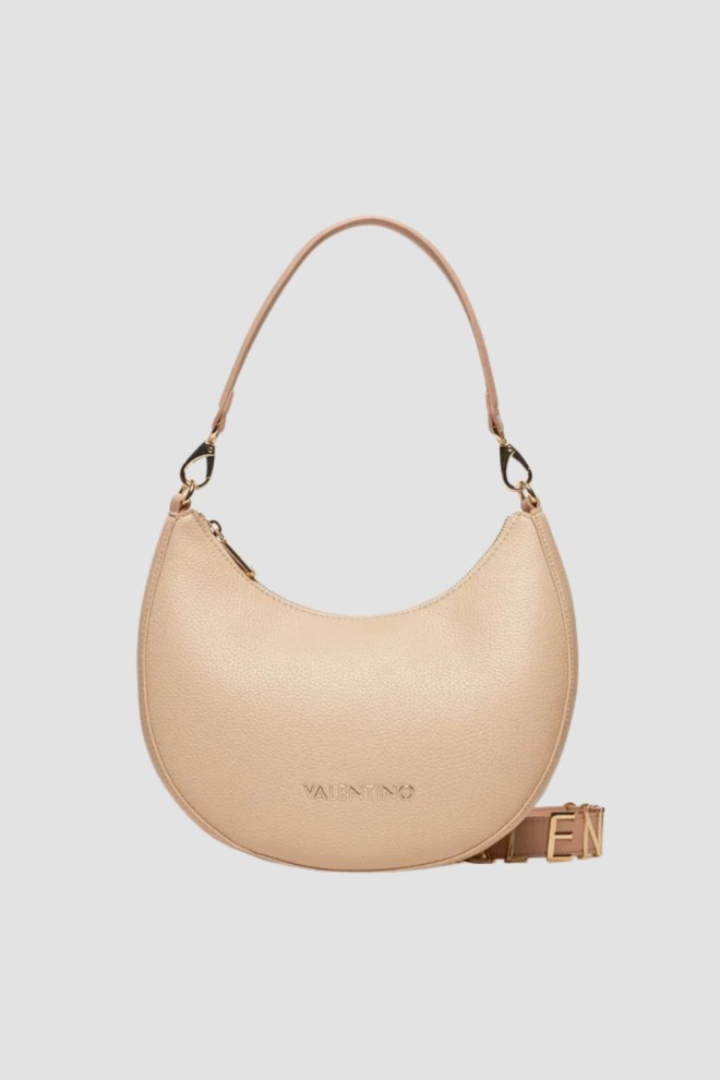 VALENTINO Beżowa torebka księżyc Alexia Hobo Bag SS26