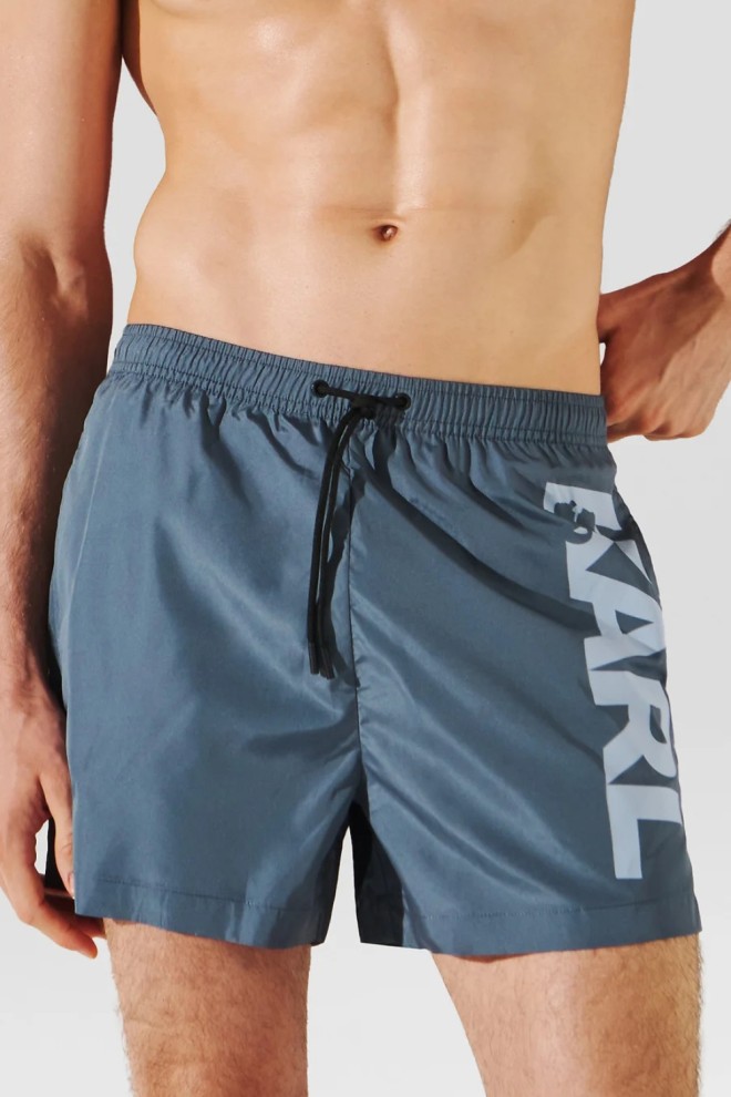 KARL LAGERFELD Niebieskie kąpielówki męskie, Rozmiar S