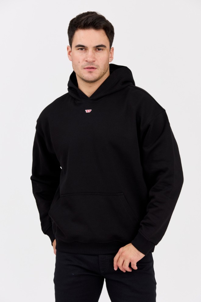 DIESEL Czarna męska bluza z kapturem S-BOXT-HOOD-D, Rozmiar M