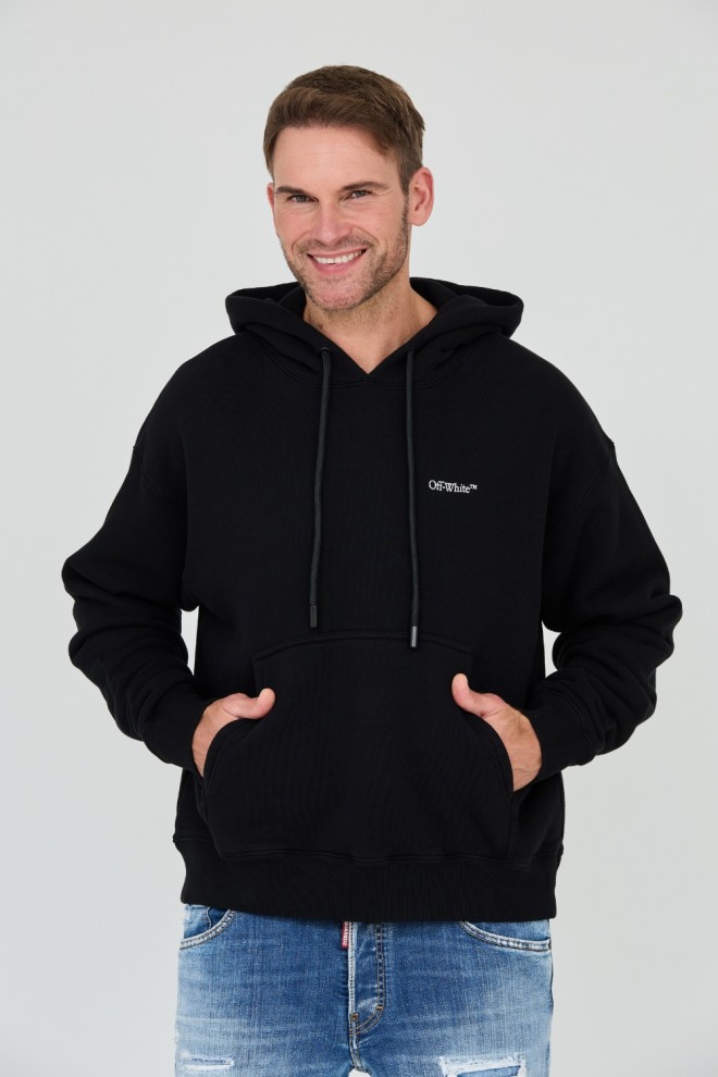 OFF-WHITE Czarna męska bluza, Rozmiar L