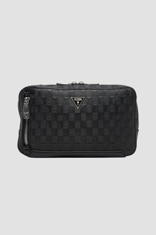 GUESS Czarna męska saszetka Torino Squared