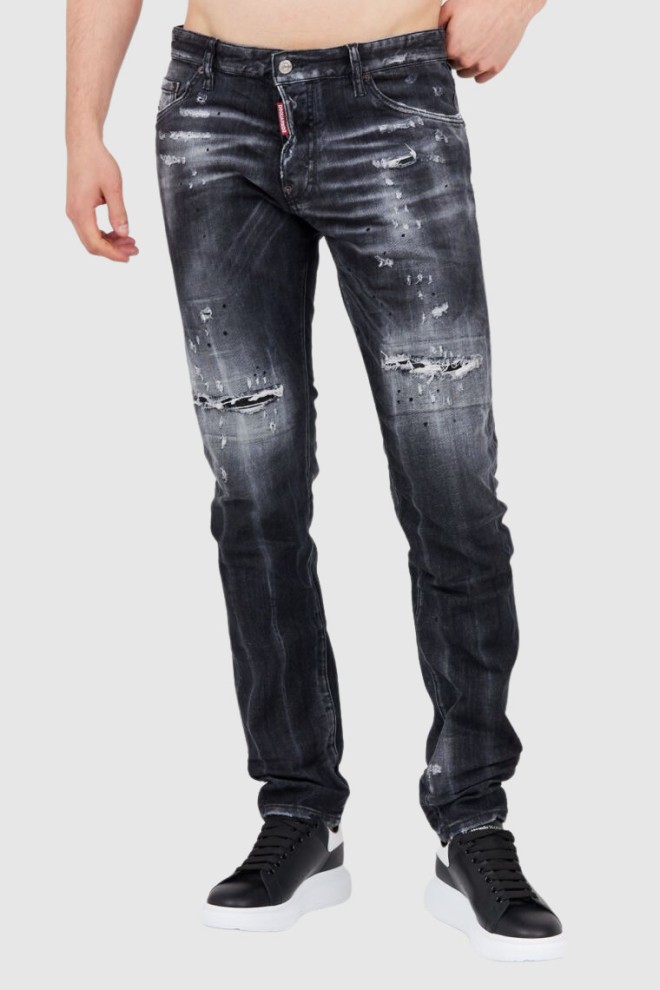 DSQUARED2 Czarne jeansy męskie cool guy jean, Rozmiar 54