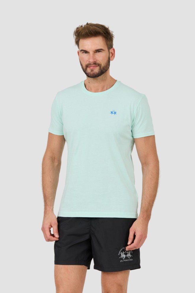 LA MARTINA Miętowy męski t-shirt Jersey, Rozmiar L