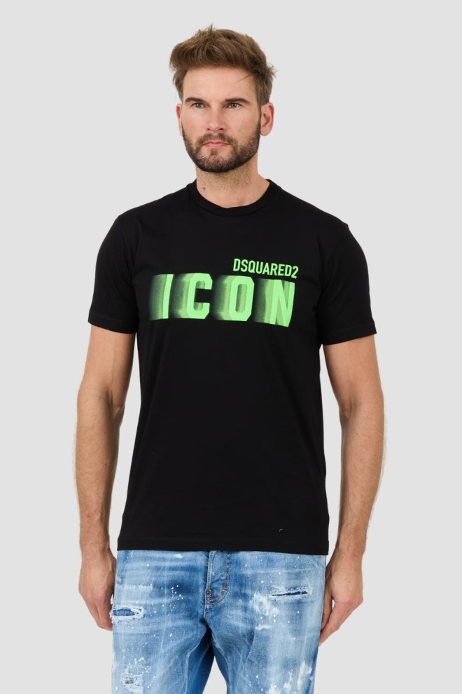 DSQUARED2 Czarny męski t-shirt Icon Blur Cool Fit Tee, Rozmiar 3XL