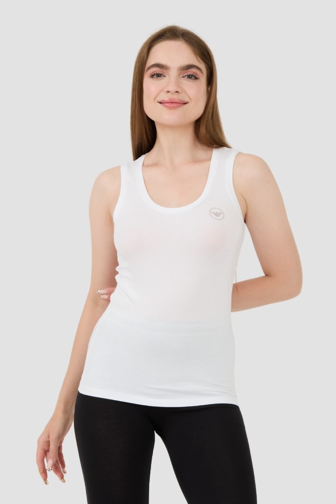 EMPORIO ARMANI Biały damski top, Rozmiar S
