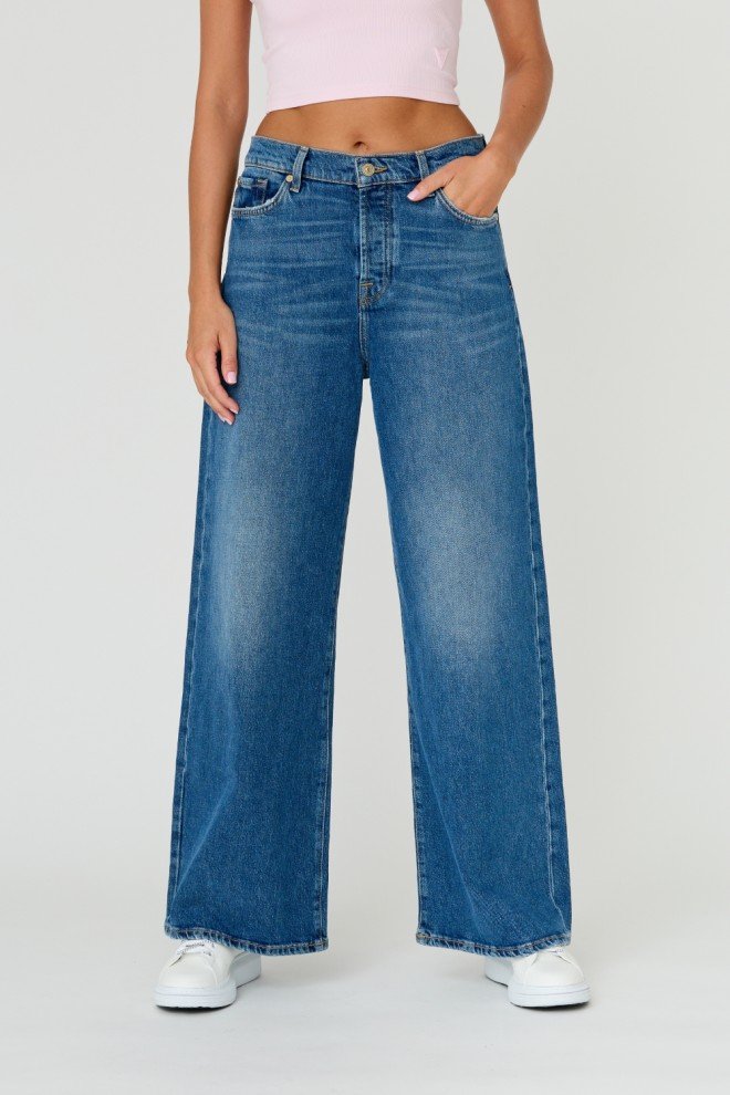 7 FOR ALL MANKIND Granatowe jeansy damskie Zoey Explorer, Rozmiar 25