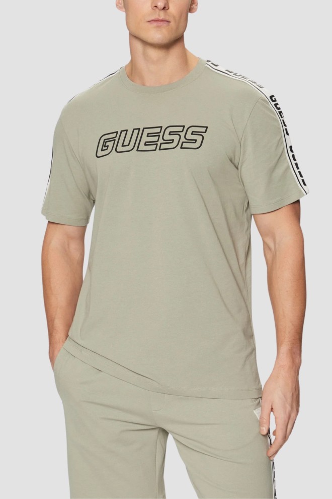 GUESS Zielony t-shirt męski Arlo, Rozmiar S
