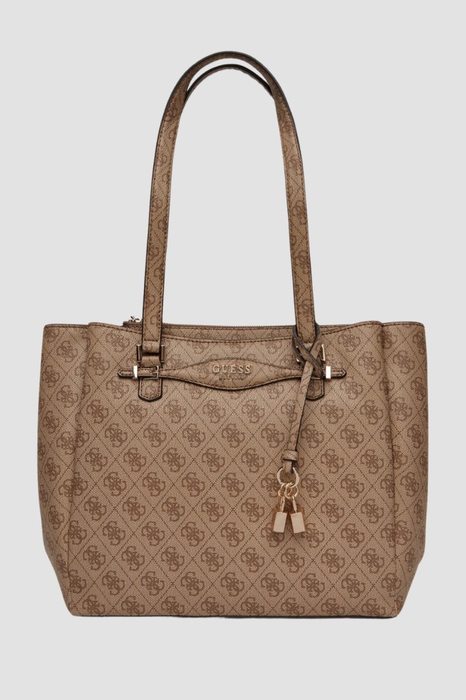 GUESS Brązowa shopperka damska Katya Multi