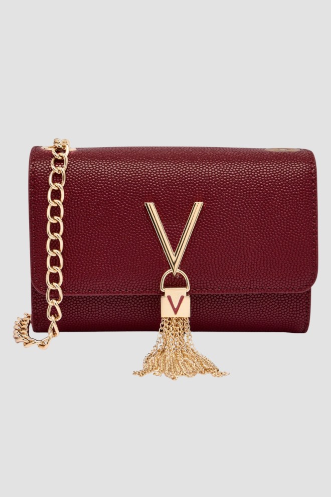 VALENTINO Bordowa kopertówka Divina SS26