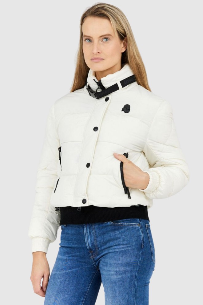 INVICTA Kremowa puchowa kurtka damska Isidore, Rozmiar L