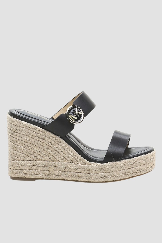 MICHAEL KORS Czarne sandały Lucinda Wedge, Rozmiar 38
