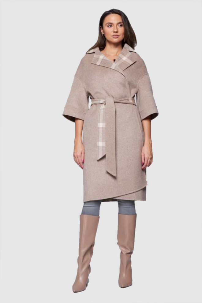DIEGO M Płaszcz damski w kolorze taupe, Rozmiar 38 EU - 42 IT
