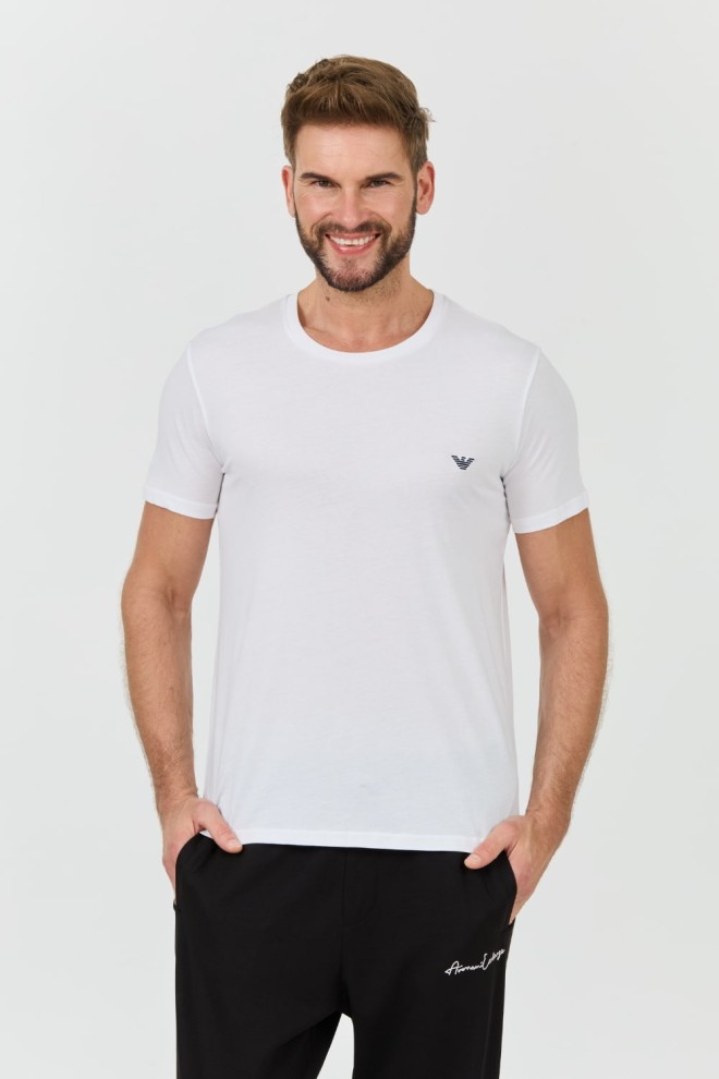 EMPORIO ARMANI Biały męski t-shirt basique, Rozmiar L