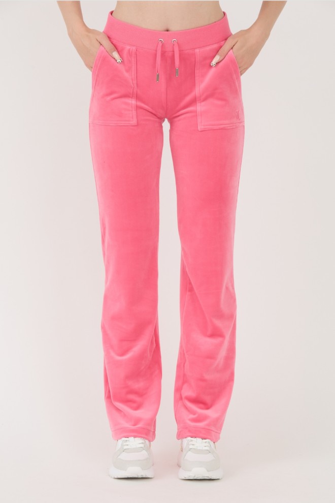 JUICY COUTURE Różowe damskie spodnie dresowe Del Ray Pocketed Pant, Rozmiar S