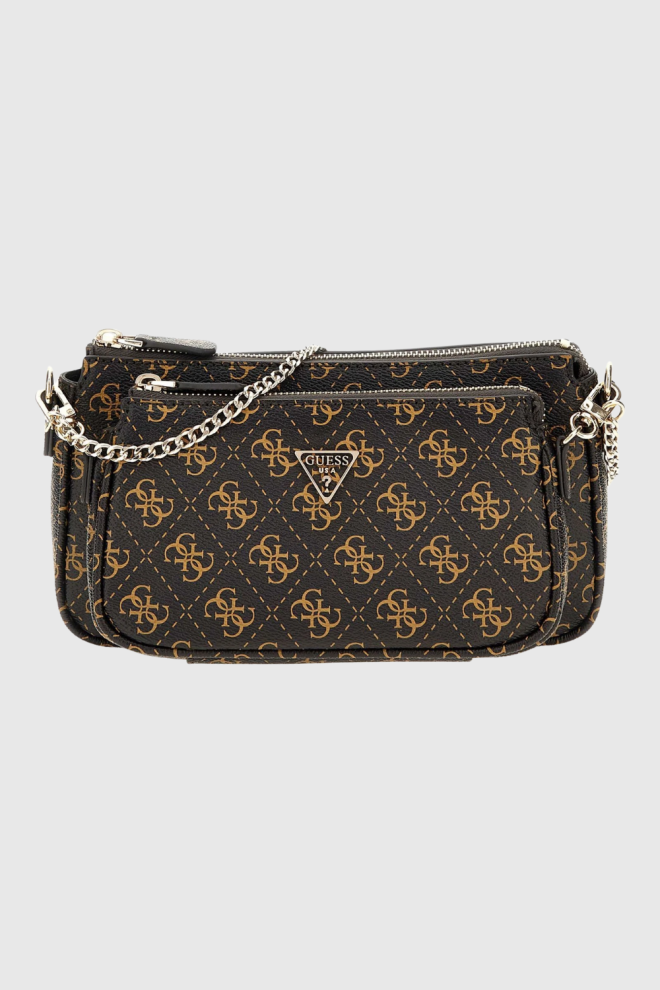 GUESS Brązowa kopertówka damska Noelle II