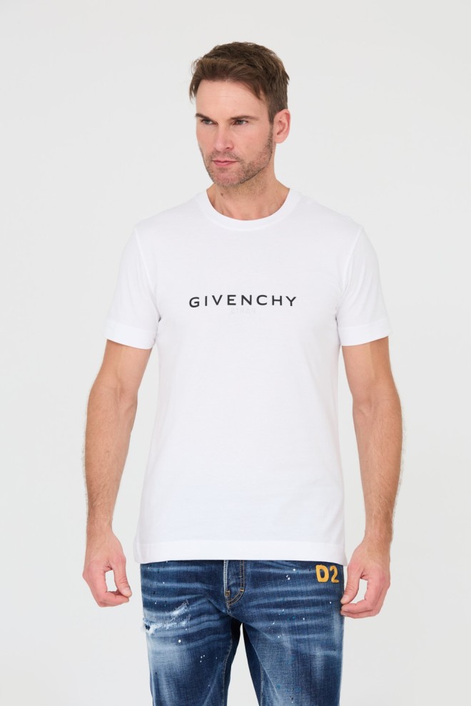 GIVENCHY Biały męski t-shirt, Rozmiar M