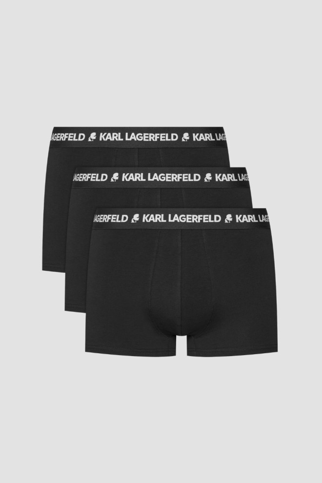 KARL LAGERFELD Czarne męskie bokserki 3PACK, Rozmiar M
