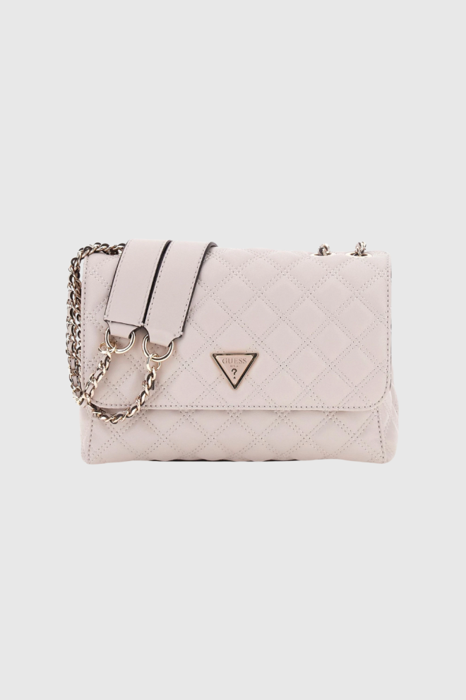 GUESS Beżowa kopertówka damska Giully