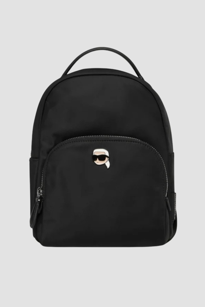 KARL LAGERFELD Czarny mały plecak damski Ikon Nylon