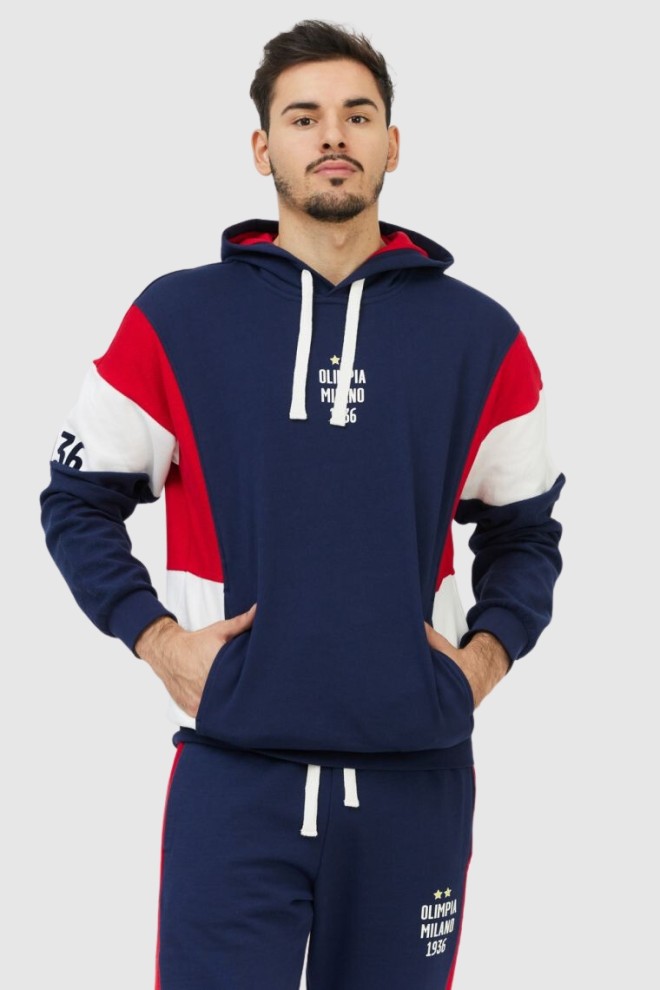 EA7 Granatowa bluza męska Olimpia milano, Rozmiar M