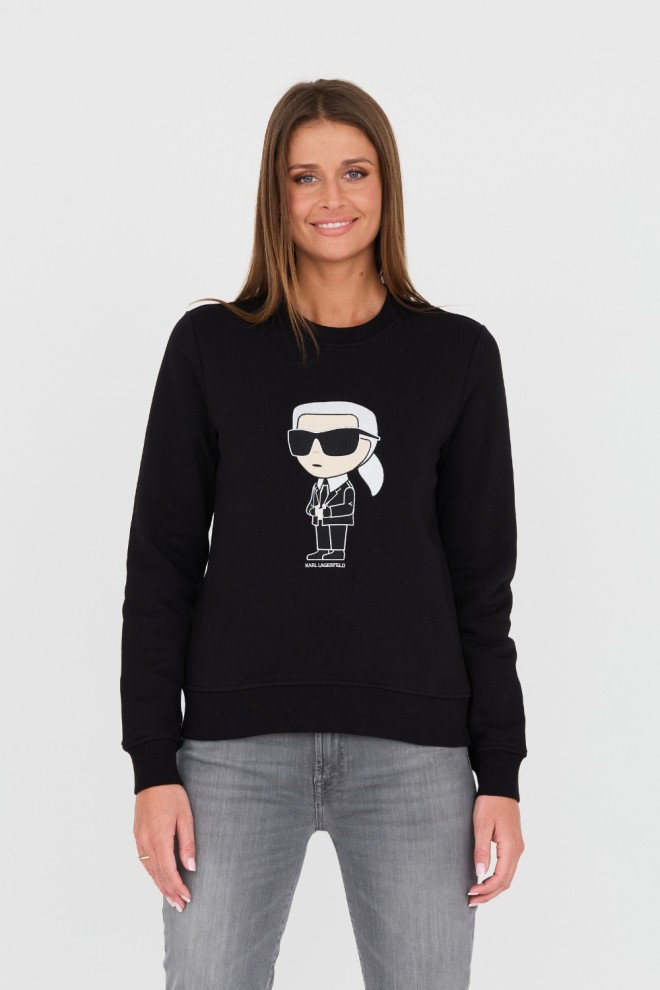 KARL LAGERFELD Czarna damska bluza Ikonik 2.0, Rozmiar S