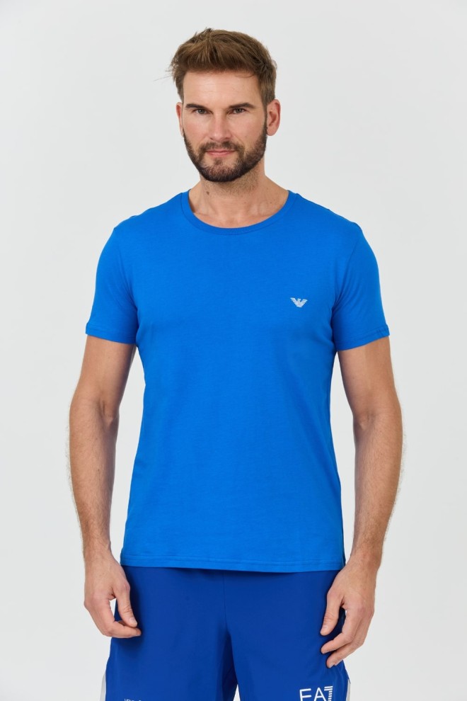EMPORIO ARMANI Niebieski męski t-shirt basique, Rozmiar XXL