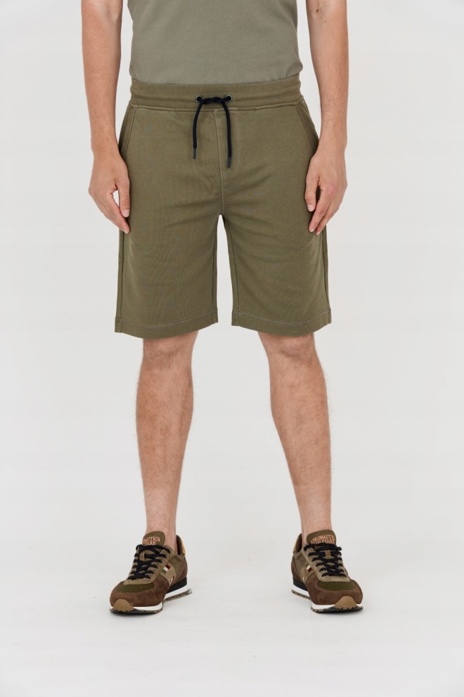 AERONAUTICA MILITARE Męskie dresowe bermudy zielone, Rozmiar XXL