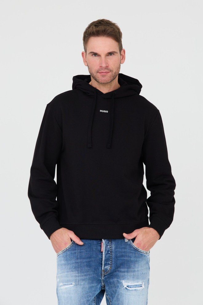 HUGO Czarna męska bluza Sweatshirt with hood