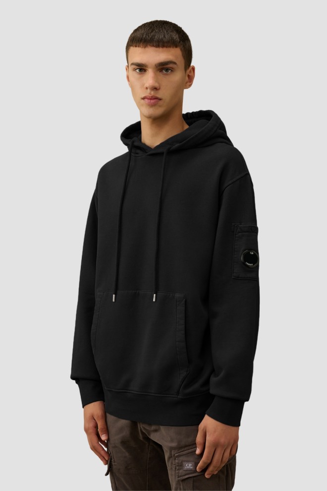 C.P. COMPANY Czarna bluza męska Sweat Hooded, Rozmiar XXL