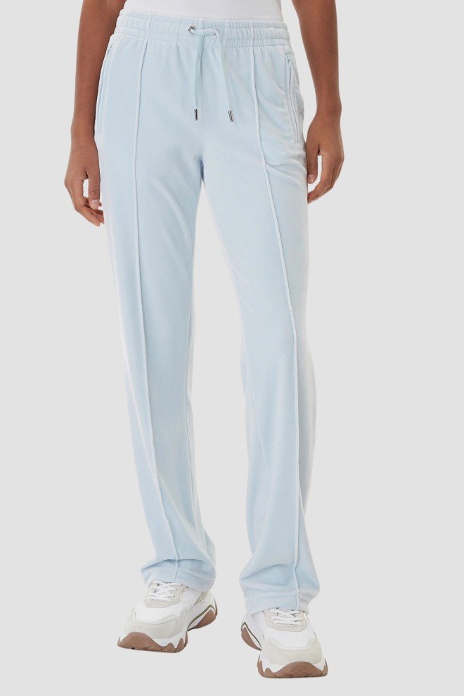 JUICY COUTURE Błękitne spodnie dresowe damskie z cyrkoniami Tina, Rozmiar XS