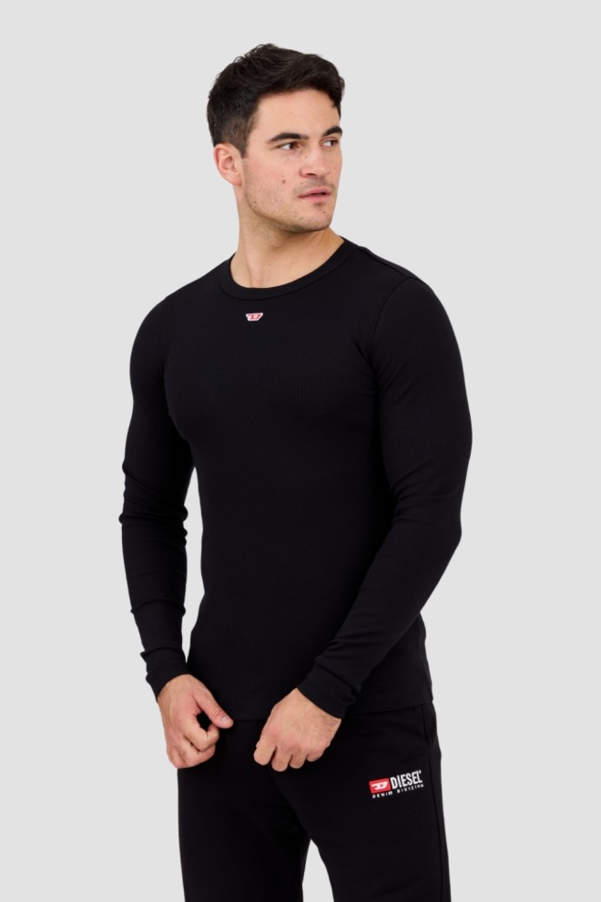 DIESEL Czarny longsleeve męski D-RIBBER-LS-N, Rozmiar XXL