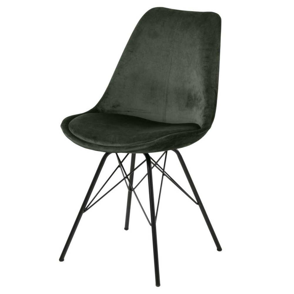 SELSEY Krzesło tapicerowane Eris tapicerowane zielone