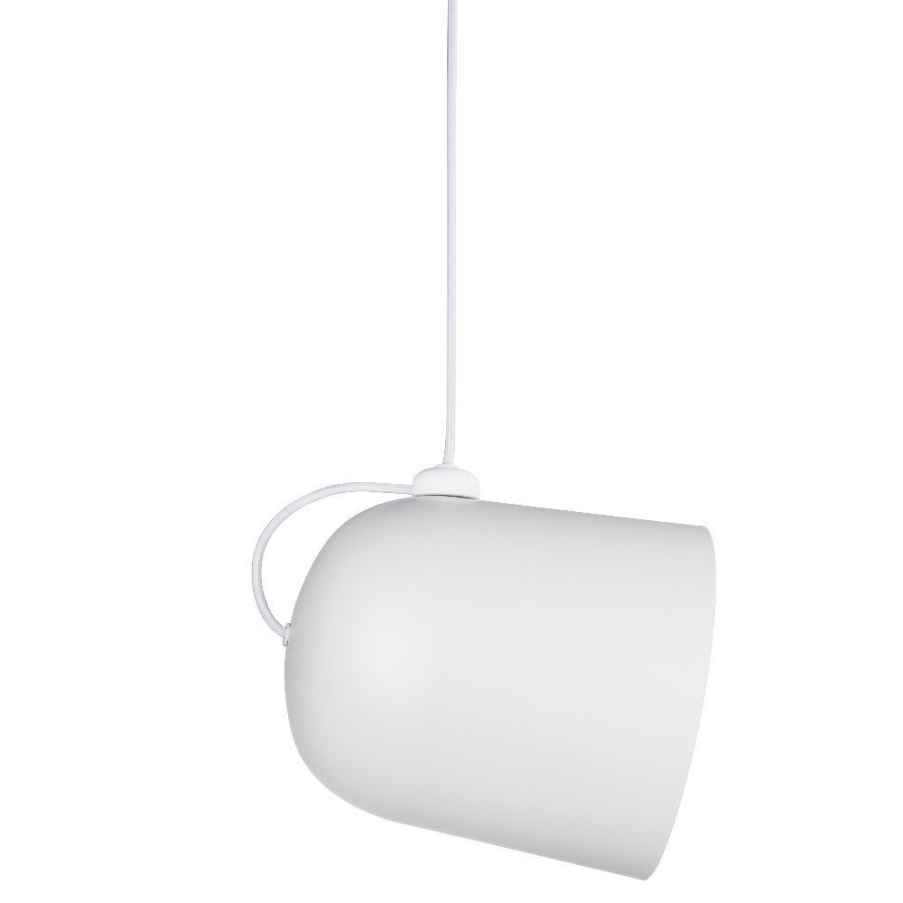 SELSEY Lampa wisząca Angle 31,5 cm biały metalowy klosz
