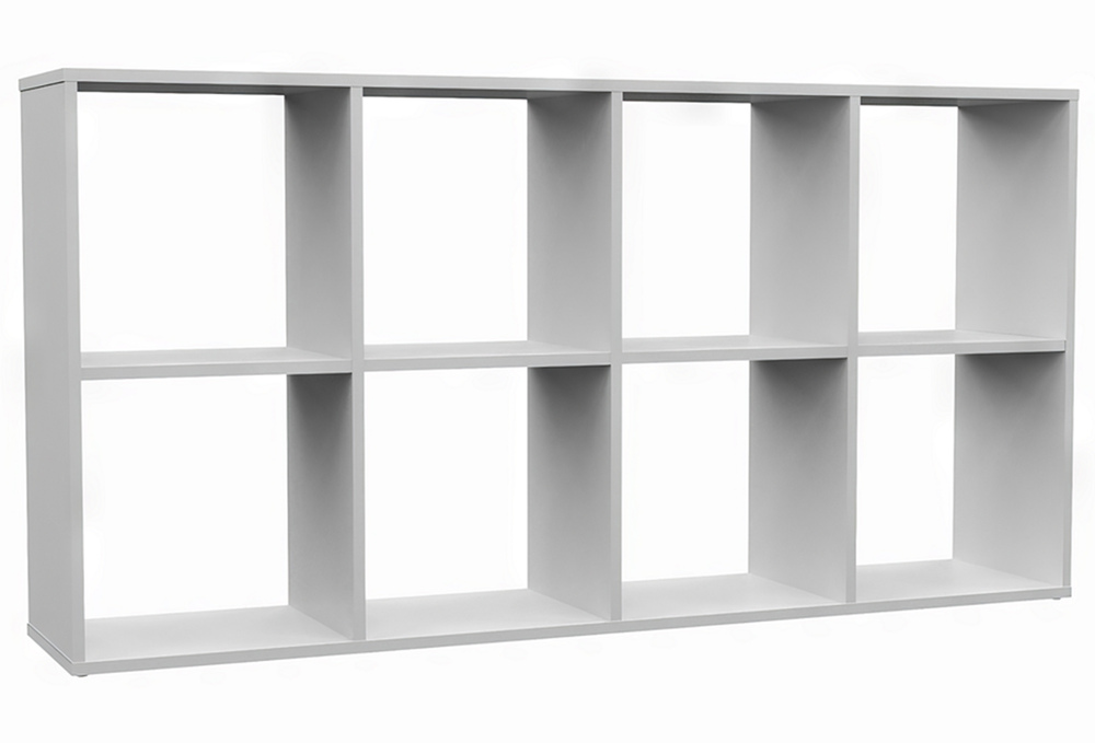 SELSEY Regał otwarty Malax z ośmioma półkami 147 cm biały