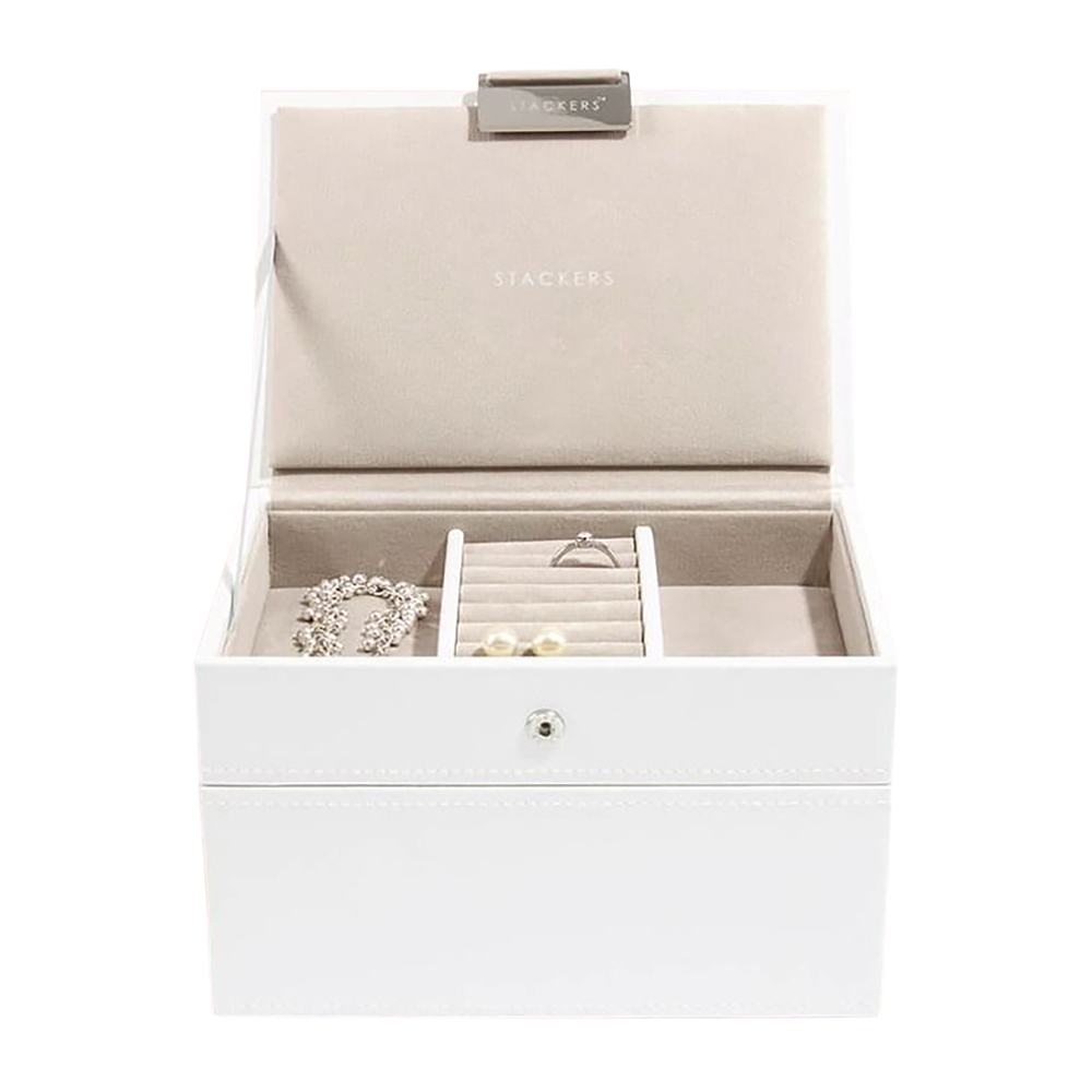 SELSEY Szkatułka na biżuterię Classic Jewellery Box 13x18 cm biała