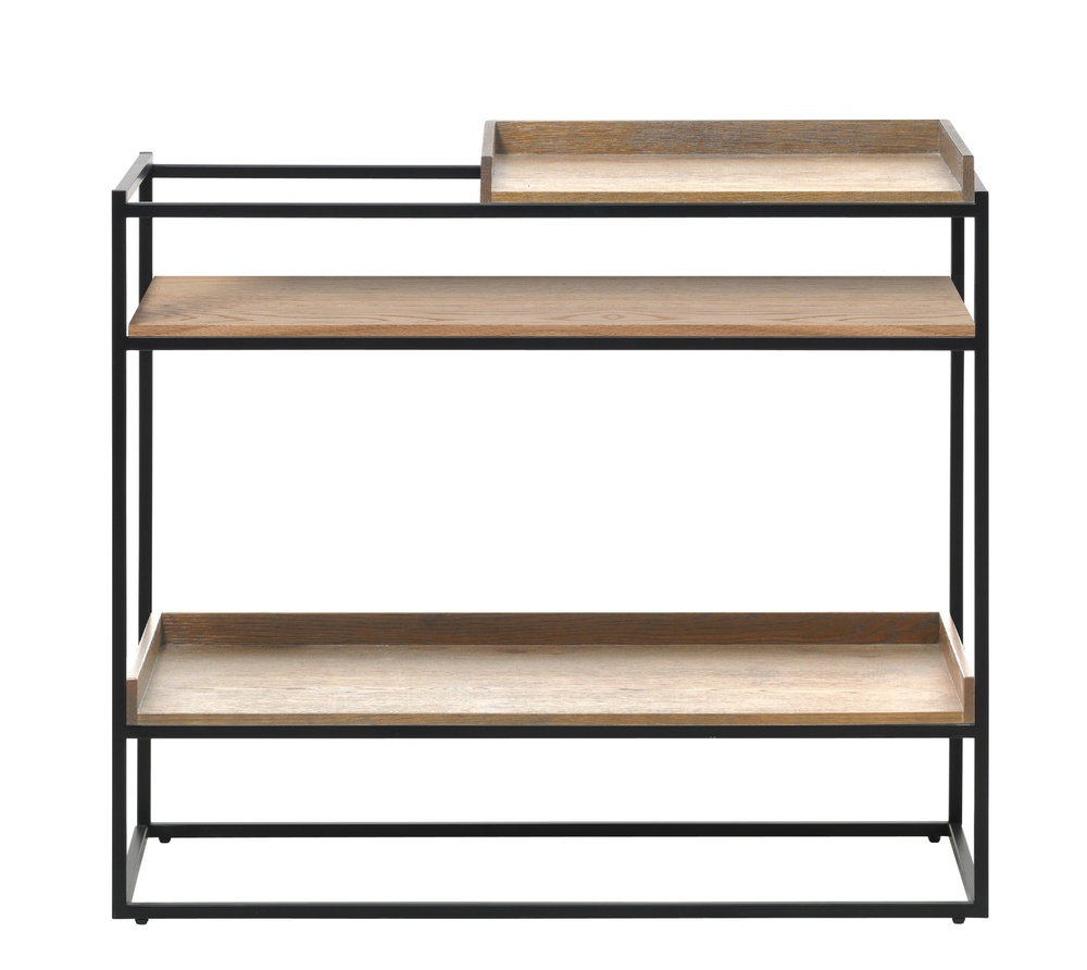 SELSEY Konsola Prograle 90 cm dąb/czarny