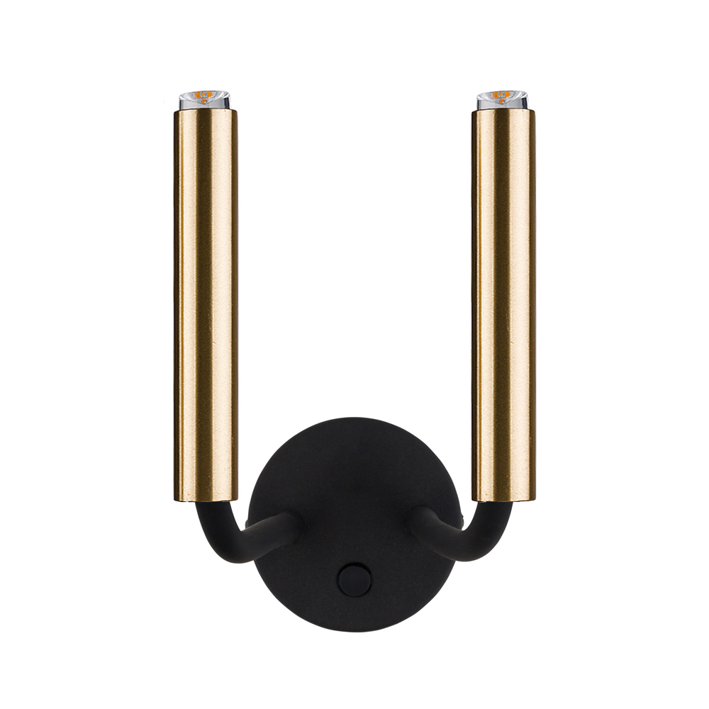 SELSEY Kinkiet ścienny Stalactite x2 czarno-złoty 9055