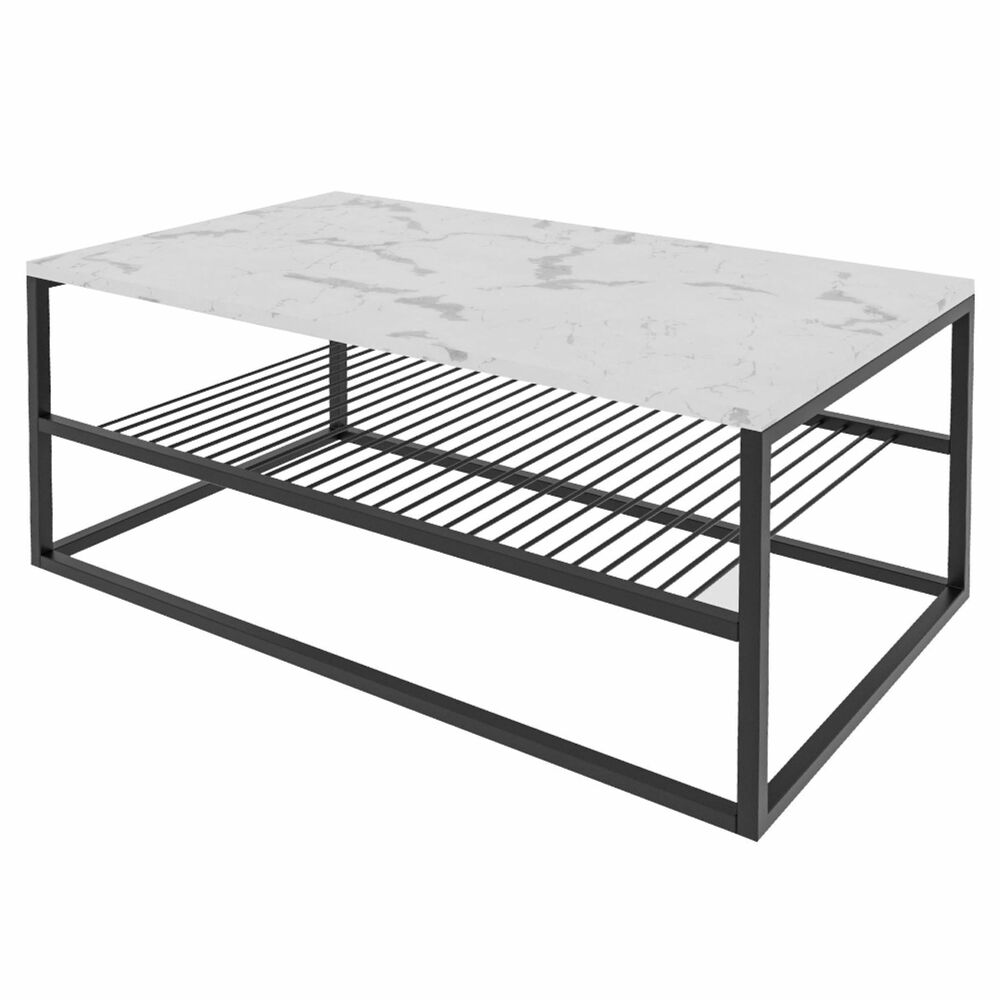 SELSEY Stolik kawowy Adesse 55x95 cm biały marmur