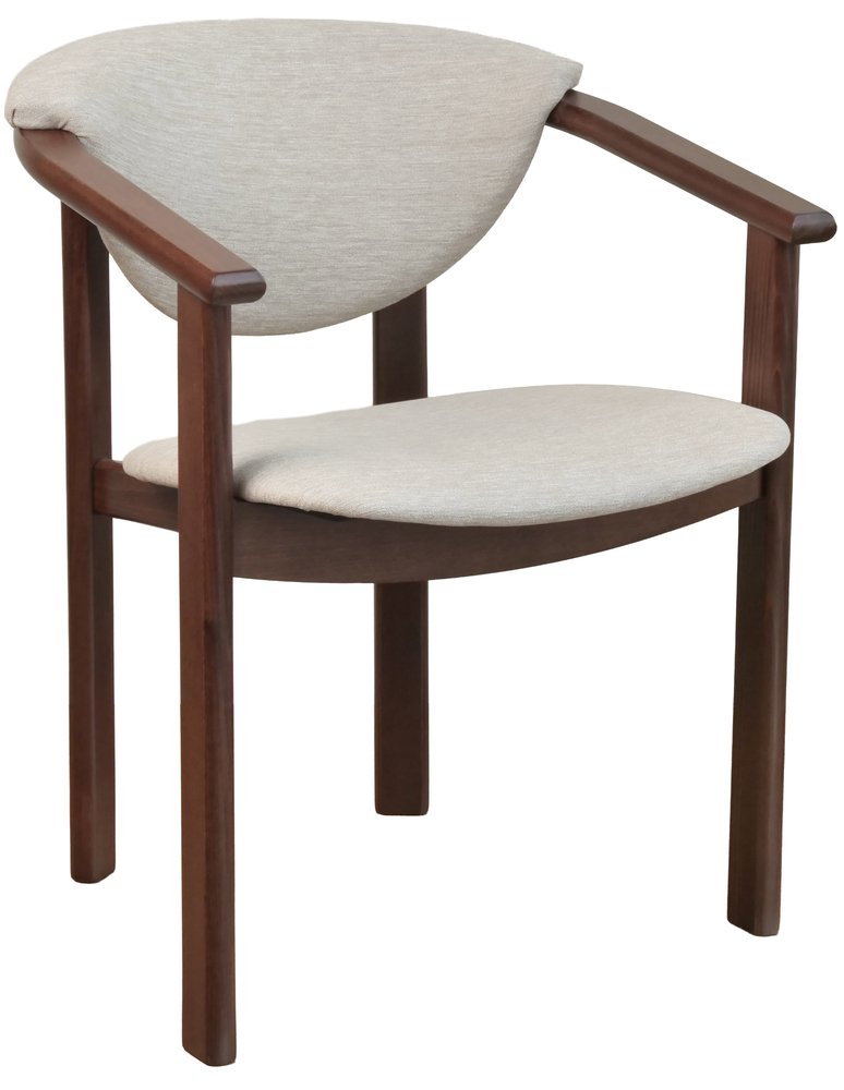 SELSEY Krzesło drewniane do jadalni Flowiss orzech jasny/piaskowa plecionka