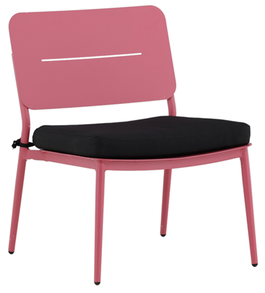 SELSEY Fotel ogrodowy Sunation z poduszką aluminium różowy