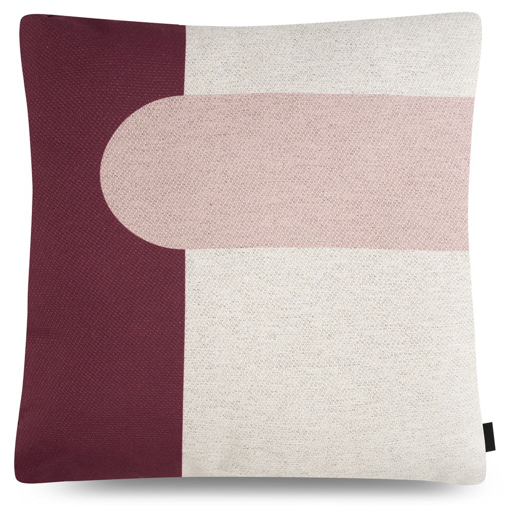 SELSEY Poszewka na poduszkę Swalis 45x45 cm szarobeżowa z nadrukiem