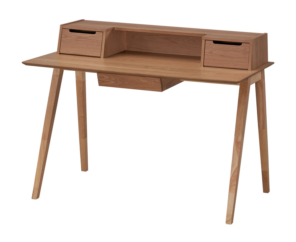 SELSEY Biurko drewniane Mortmed 120x60 cm dąb naturalny