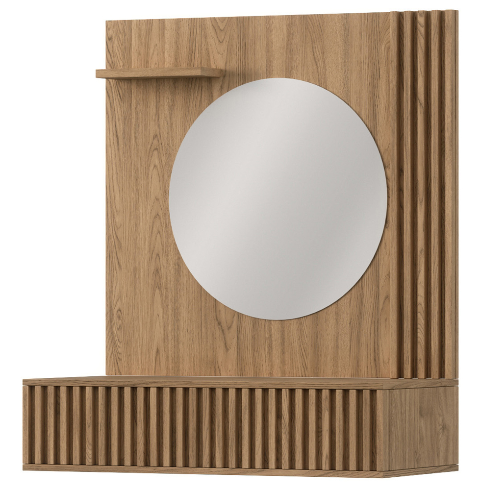 SELSEY Toaletka wisząca Avelana 85 cm z szufladą dąb artisan lamele