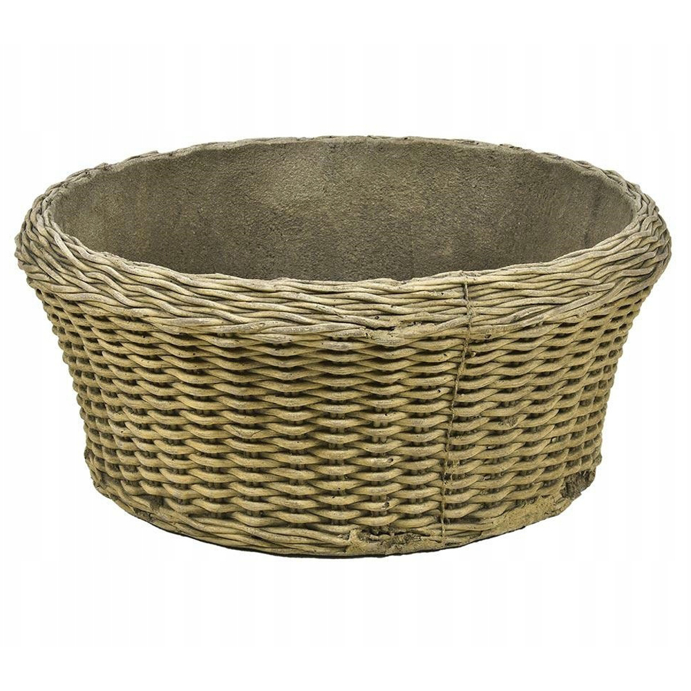 SELSEY Osłonka na doniczkę cementowa Derisum z imitacją plecionki średnica 54 cm