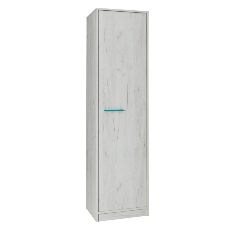 SELSEY Szafa Jorian jednodrzwiowa 50cm, otwierane drzwi Niebieski