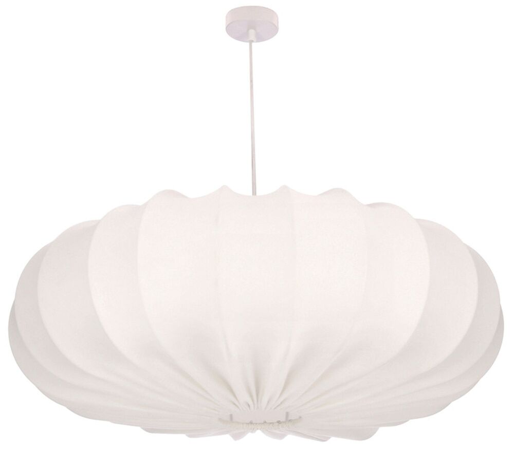 SELSEY Lampa wisząca Cafee średnica 66 cm latte z białą podstawą