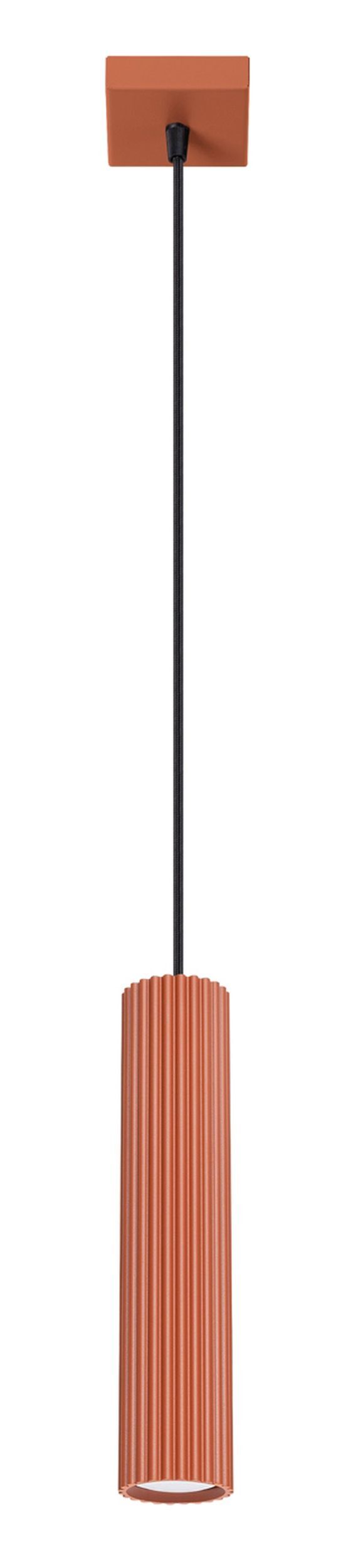 SELSEY Lampa wisząca Karbon x1 ochra czerwona