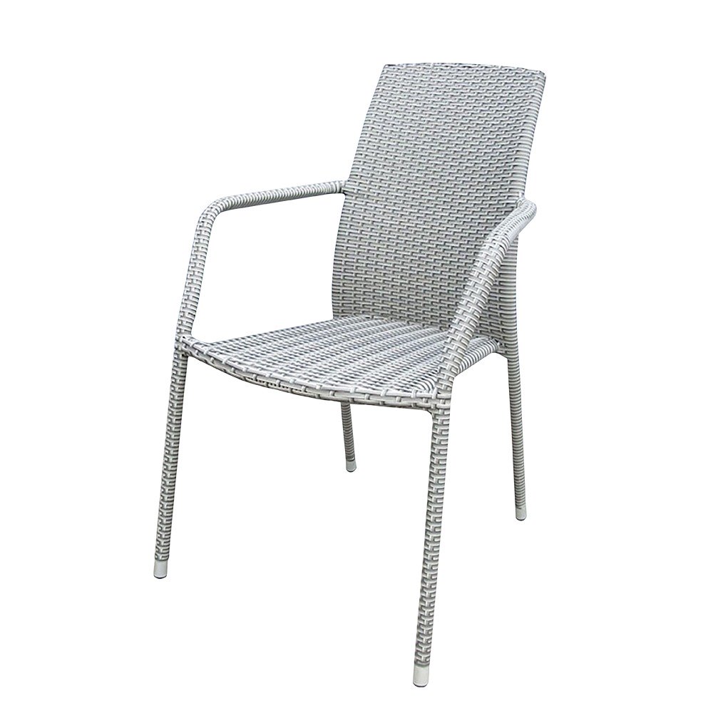 SELSEY Krzesło ogrodowe Sokoto technorattan szare