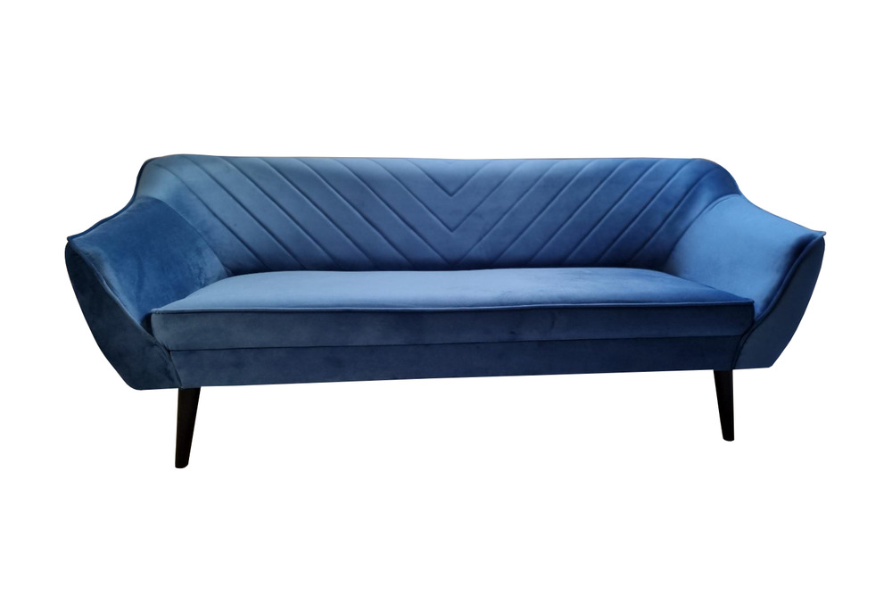 SELSEY Sofa trzyosobowa Voltana niebieska