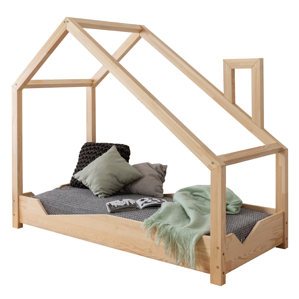 SELSEY Łóżko domek dla dzieci Baxy z asymetrycznym wejściem 70x200 cm